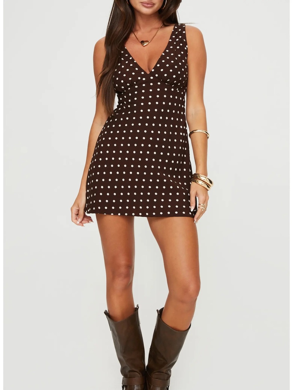 Princess Polly Nellie Polka Dot Minidress